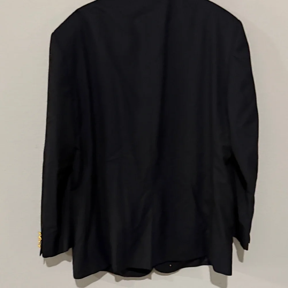 Loro Piana fabric x brooks brothers Black Blazer with Gold Buttons
